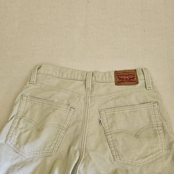 Levi's 94 Baggy Jeans Womens 29 Mint Green Corduroy Loose Fit Straight Leg Y2K - Picture 8 of 11